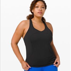 size 6 black lululemon swiftly racerback EUC